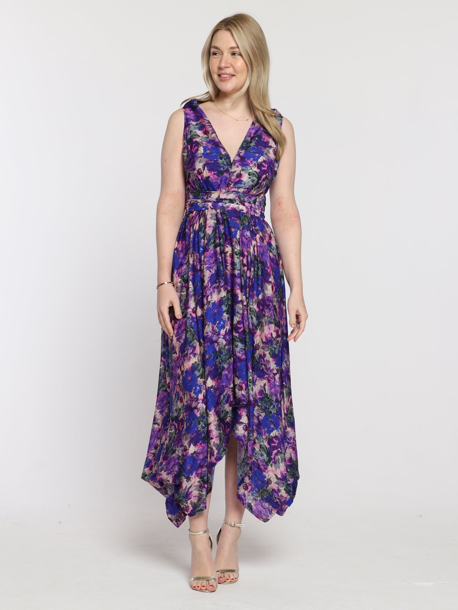 Violet Floral Darcy Dress