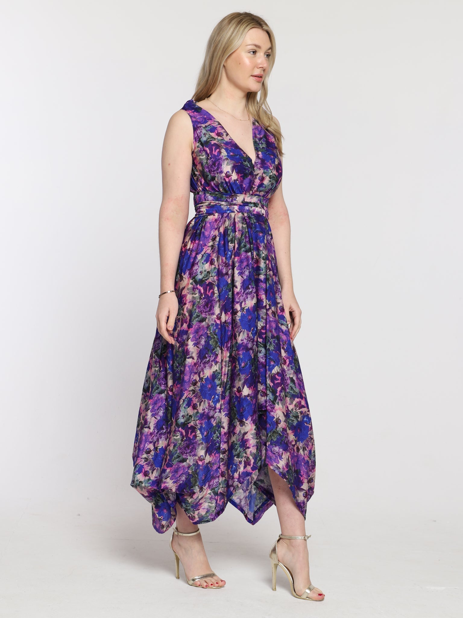 Violet Floral Darcy Dress