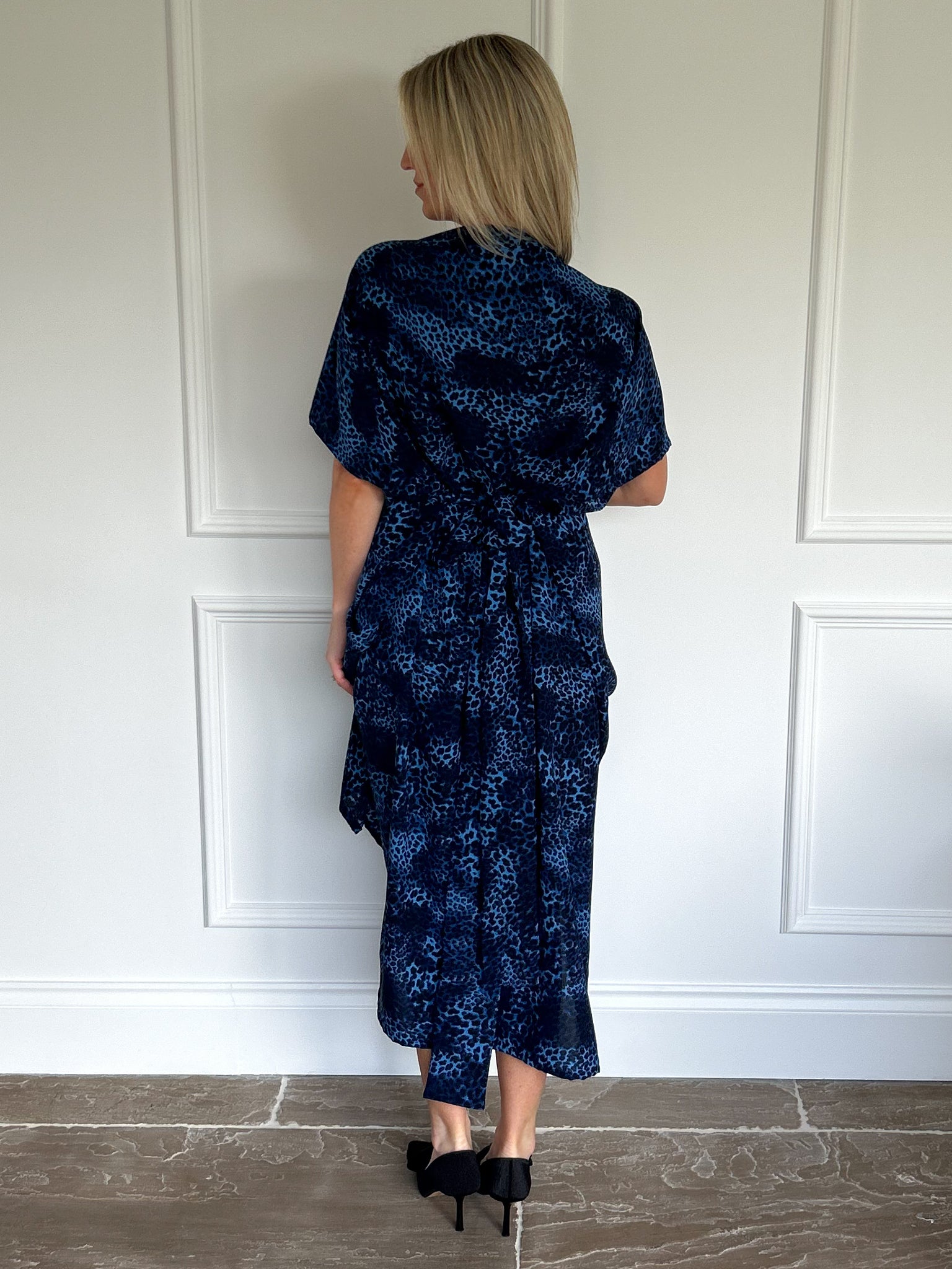 Blue Cheetah Print Riva Dress